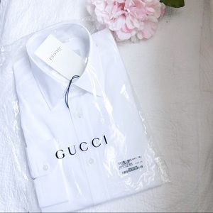NWT Men’s Gucci Uniform Dress Shirt White 39 15.5